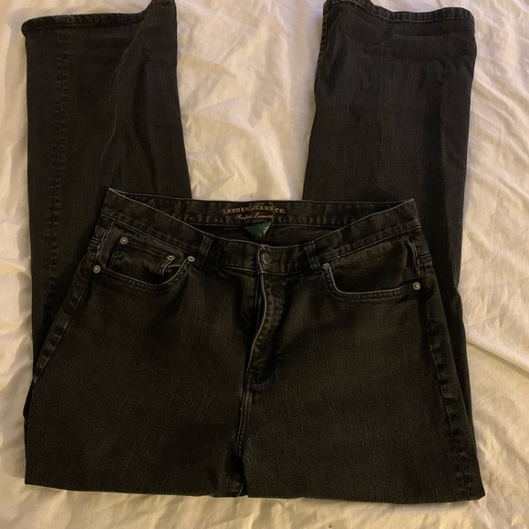 Women’s Ralph Lauren Black Straight Leg Jeans Size 14